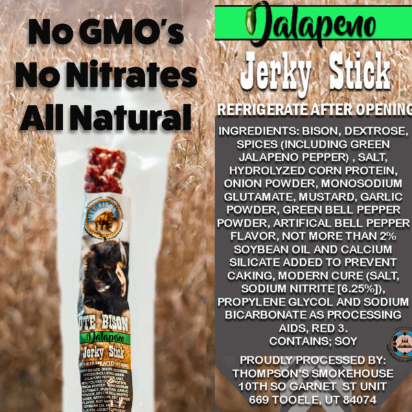 Bison Jerky Sticks Natural Flavor Ingredients